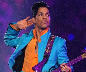 Prince performs at half time during Super Bowl XLI between the Indianapolis Colts and Chicago Bears at Dolphins Stadium in Miami, Florida on February 4, 2007. (Photo by Theo Wargo/WireImage)