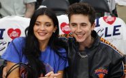 CLEVELAND, OHIO - MAY 25: Kylie Jenner and actor Timothée Chalamet attend Game Four of the NBA Eastern Conference Finals between the Cleveland Cavaliers and the New York Knicks at Rocket Arena on May 25, 2026 in Cleveland, Ohio. NOTE TO USER: User expressly acknowledges and agrees that, by downloading and or using this photograph, User is consenting to the terms and conditions of the Getty Images License Agreement. (Photo by Gregory Shamus/Getty Images)