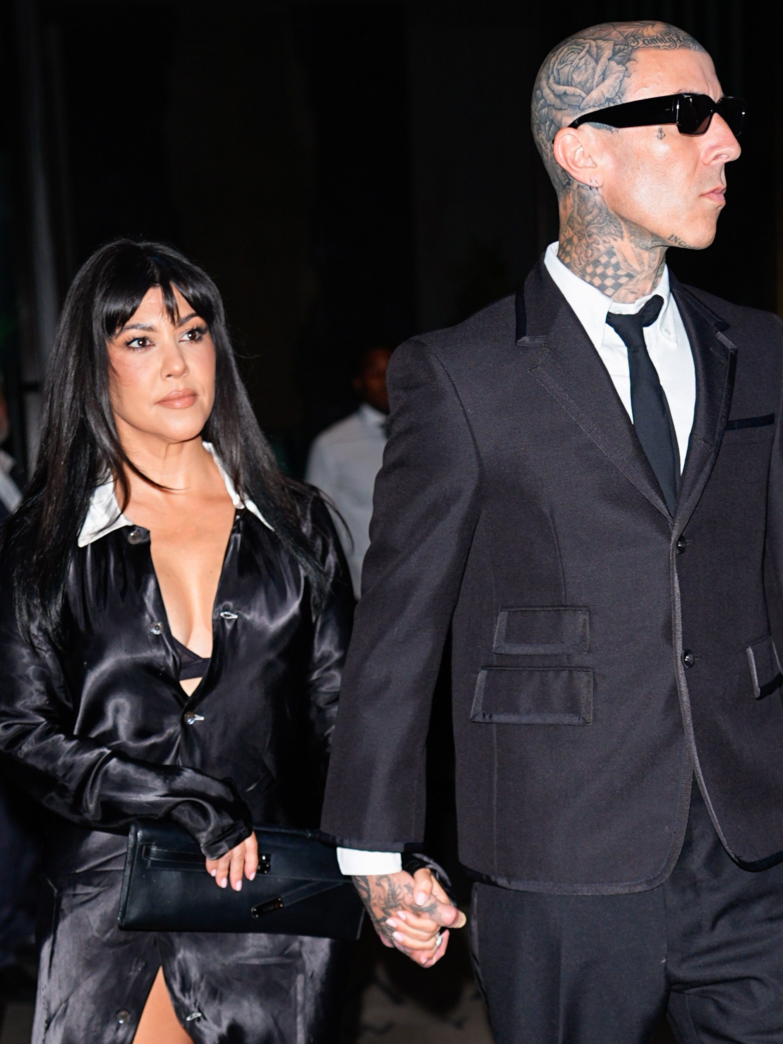Kourtney Kardashian and Travis Barker Won't Stop Touching Each Other on Red Carpets, and That's Actually the Whole Point